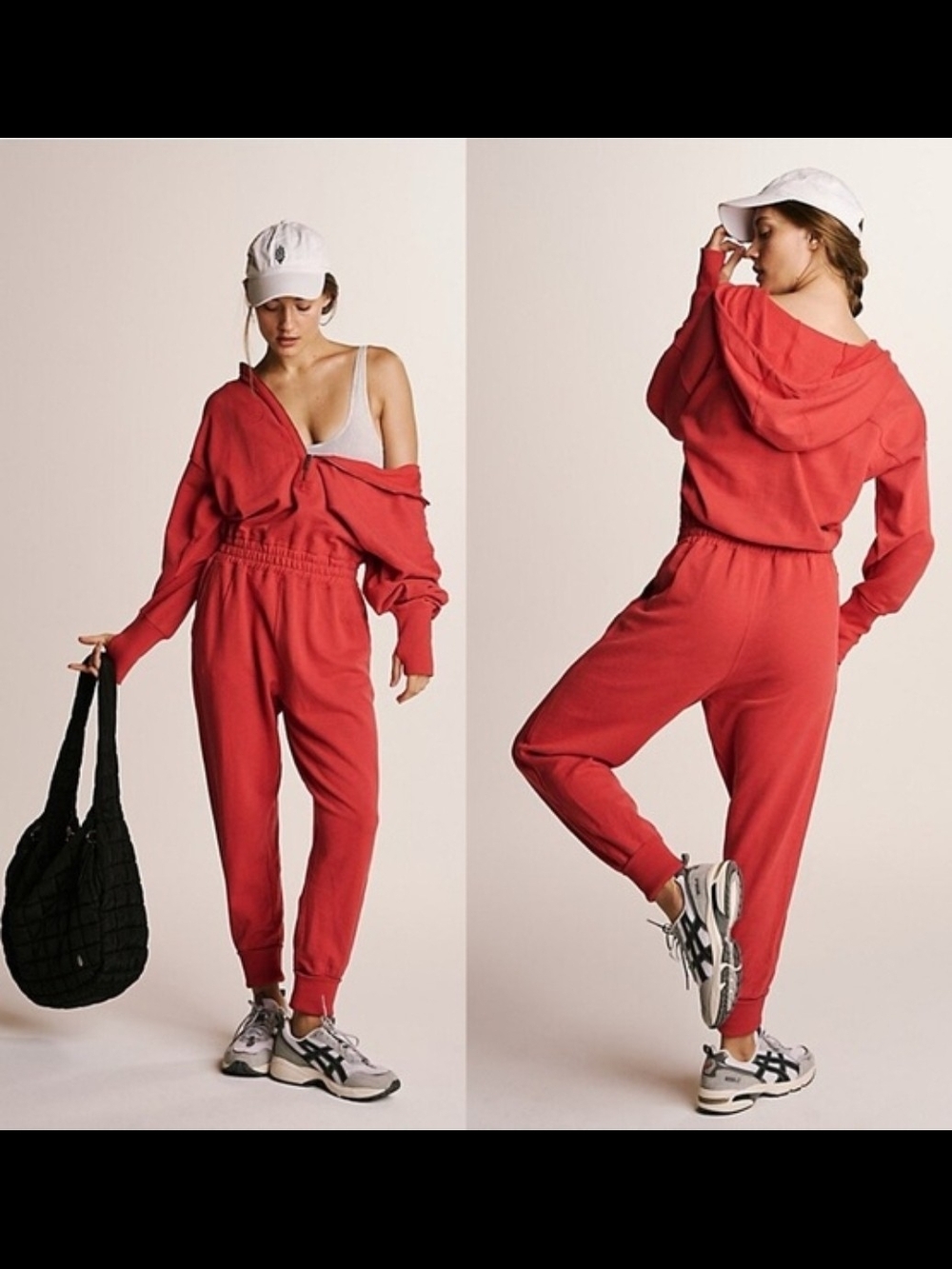 FP Movement Training Day Jumpsuit In Red Heather XS NWT